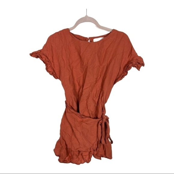 ASTR‎ wrap linen dress - Picture 1 of 8